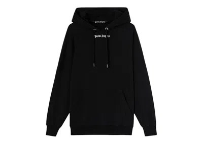 Pre-owned Palm Angels Men's  Logo Hoodie In Black/white