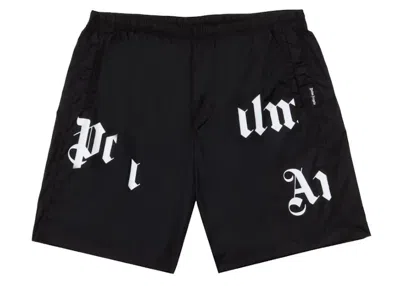 Pre-owned Palm Angels Men's  Logo Swim Short In Black