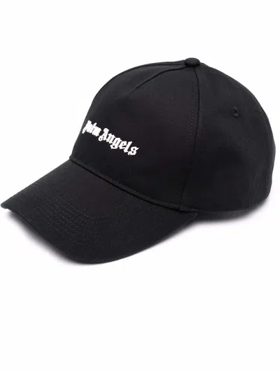 Pre-owned Palm Angels Men's  Logoprint Cotton Cap In Black