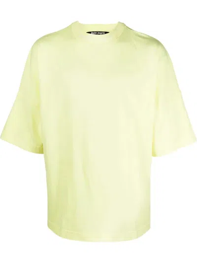 Pre-owned Palm Angels Men's  Logoprint Cotton T-shirt In Yellow