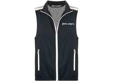 Pre-owned Palm Angels Men's  Logoprint Gilet In Black/white