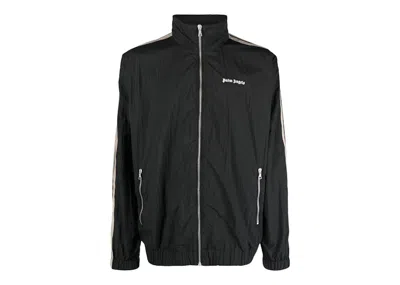 Pre-owned Palm Angels Men's  Logoprint Sidestripe Track Jacket In Black/off/white