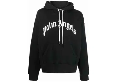 Pre-owned Palm Angels Men's  Logoprint Sweatshirt In Black/white