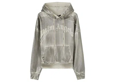 Pre-owned Palm Angels Men's  Metallic Hoodie In Grey In Gray