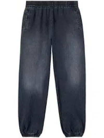 Pre-owned Palm Angels Men's  Monogram Series Washed Sweat Pants In Black