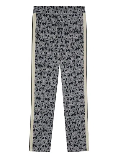 Pre-owned Palm Angels Men's  Monogram Track Pants In Navy Blue/off White
