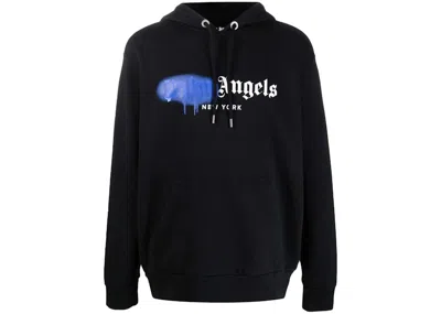 Pre-owned Palm Angels Men's  New York Sprayed Logo Sweatshirt In Black