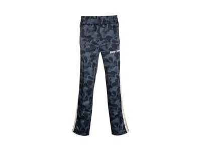 Pre-owned Palm Angels Men's  Night Camo Track Pants In Blue/black