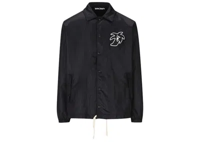 Pre-owned Palm Angels Men's  Nylon Jacket In Black