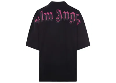 Pre-owned Palm Angels Men's  Oversized Double Logo T-shirt In Black