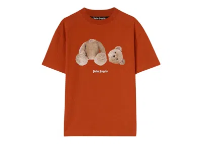 Pre-owned Palm Angels Men's  Pa Bear Classic T-shirt In Brick Red/brown