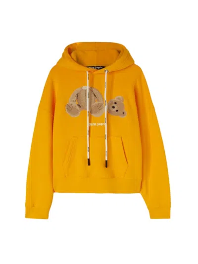 Pre-owned Palm Angels Men's  Pa Bear Hoodie In Ocher Yellow/brown