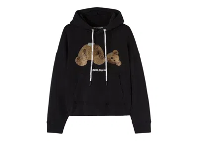Pre-owned Palm Angels Men's  Pa Sequins Bear Hoodie In Black/gold In Multi