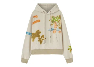 Pre-owned Palm Angels Men's  Palm Neon Hoodie In Off/white