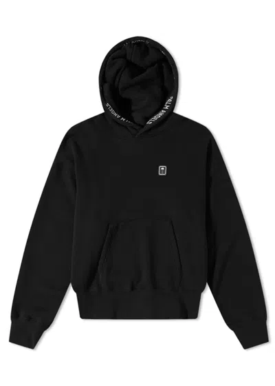 Pre-owned Palm Angels Men's  Palm Patch Taping Popover Hoodie In Black