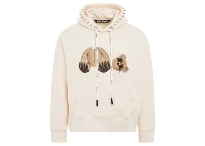 Pre-owned Palm Angels Men's  Punk Bear Hoodie In White