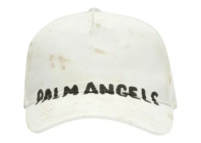 Pre-owned Palm Angels Men's  Seasonal Logo Baseball Cap In White