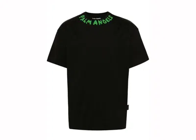 Pre-owned Palm Angels Men's  Seasonal Logo T-shirt In Black/green