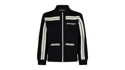 Pre-owned Palm Angels Men's  Shirt Collar Knit Track Jacket In Black