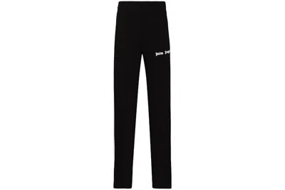 Pre-owned Palm Angels Men's  Side Stripe Straight Leg Track Pants In Black/white