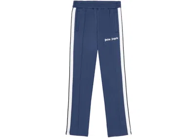 Pre-owned Palm Angels Men's  Side Stripe Straight Leg Track Pants In Navy Blue
