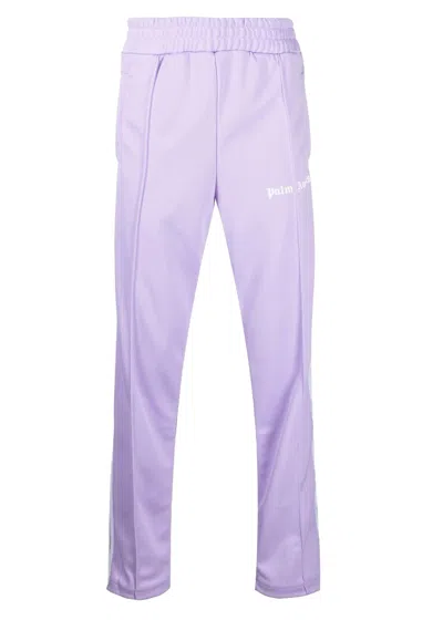 Pre-owned Palm Angels Men's  Side Stripe Track Pants In Lilac White