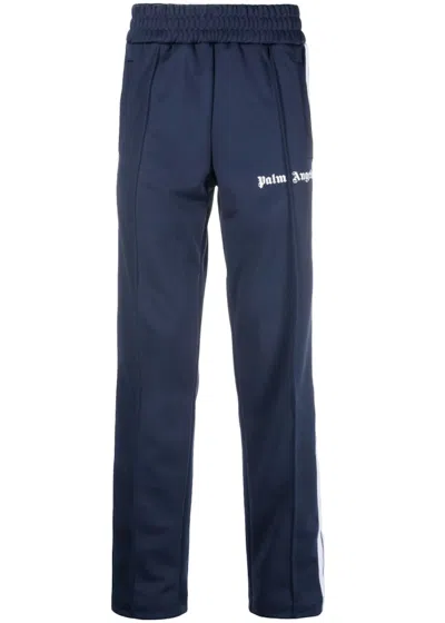 Pre-owned Palm Angels Men's  Side Stripe Track Pants In Navy Blue/white Ss22