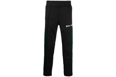 Pre-owned Palm Angels Men's  Side Stripe Track Slim Fit Pants In Black/red/green
