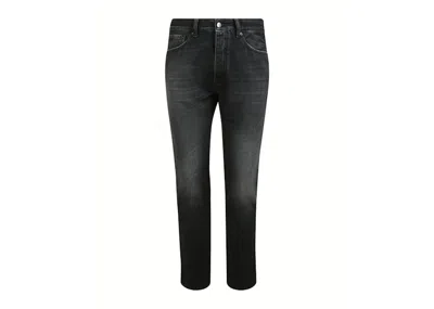 Pre-owned Palm Angels Men's  Side Striped Straight Fit Jeans In Black/white