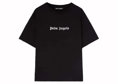 Pre-owned Palm Angels Men's  Slim Fit T-shirt In Black/white