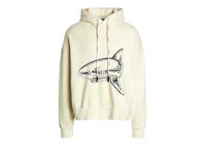 Pre-owned Palm Angels Men's  Split Shark Hoodie In Butter/black