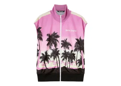 Pre-owned Palm Angels Men's  Sunset Track Vest In Purple/black In Multi