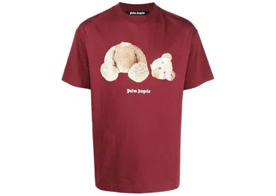 Pre-owned Palm Angels Men's  Teddy Bear Logo T-shirt In Red