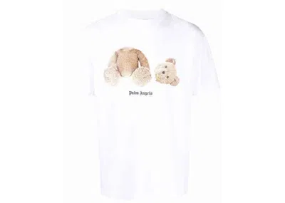 Pre-owned Palm Angels Men's  Teddy Bear T-shirt In White