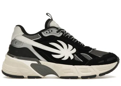 Pre-owned Palm Angels Men's  The Palm Runner Sneakers In Black/white