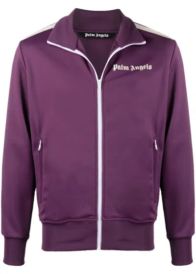 Pre-owned Palm Angels Men's  Track Jacket In Burgundy Off White In Multi