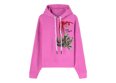 Pre-owned Palm Angels Men's  Upsidedown Palm Hoodie In Purple/green In Multi