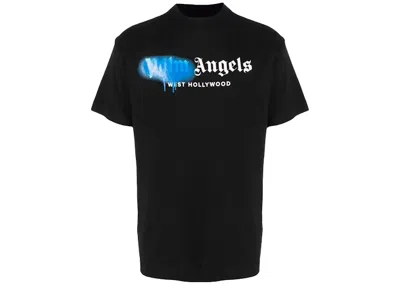Pre-owned Palm Angels Men's  West Hollywood Sprayed Logo T-shirt In Black