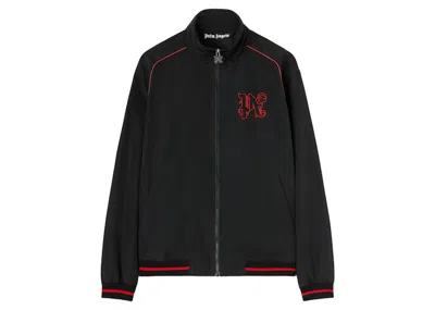 Pre-owned Palm Angels Men's  X Moneygram Haas F1 Team Racing Paddock Jacket In Black Red