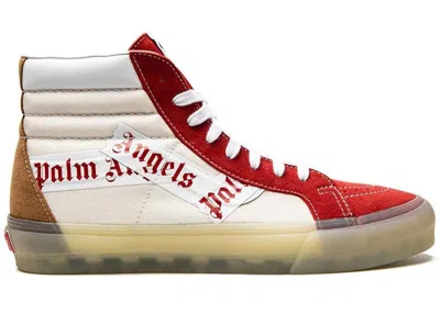 Pre-owned Palm Angels Men's  X Vans Sk8hi Reissue Sneakersin White/red