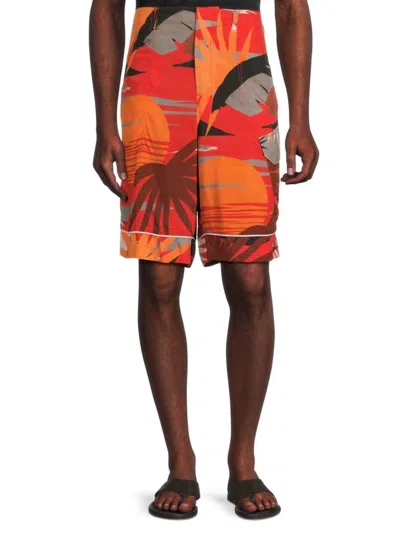 PALM ANGELS MEN'S PALM PRINT SWIM SHORTS