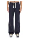 Palm Angels Men Pants With Logo In Blue