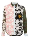 Palm Angels Men's Printed Cotton Shirt | Size 46 | Pmge029r24fab001 In Multicolor