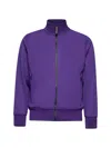 Palm Angels Track Jacket With Curved Logo On Back In Purple