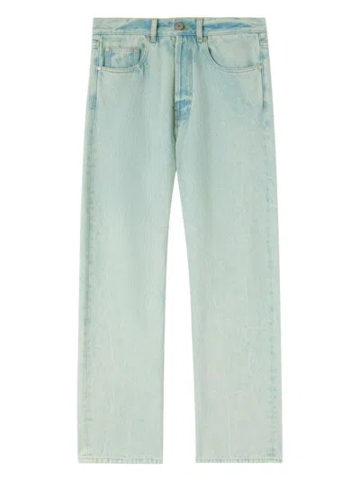Palm Angels Men's Regular Mint Denim Jeans In Green