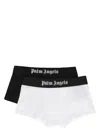 Palm Angels Men's Set Of Two Cotton Boxers | Size Small | Pmuh001c99fab0020110 Color Whiteblack In Multicolor