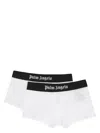 Palm Angels Logo Stretch Cotton Boxer Briefs In White