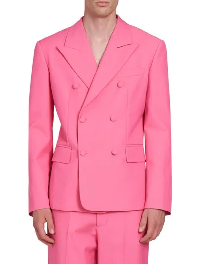 Palm Angels Men's Sonny Double Breasted Blazer In Pink