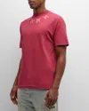 Palm Angels Men's Statement Monogram T-shirt In Earth Red Orange