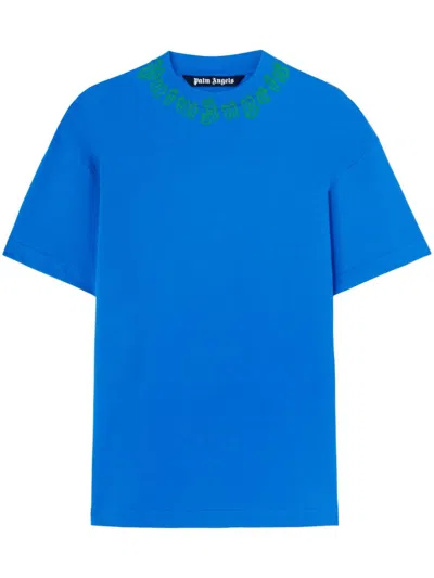 Palm Angels Men T-shirt With Logo On The Neck